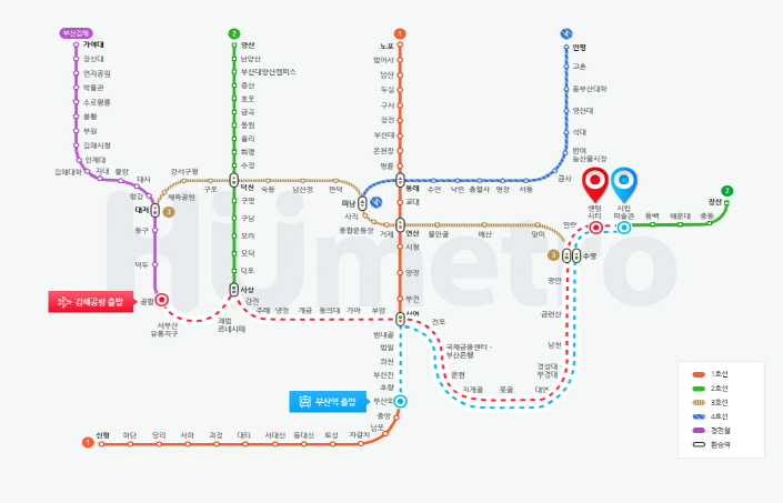 subway map by Korean